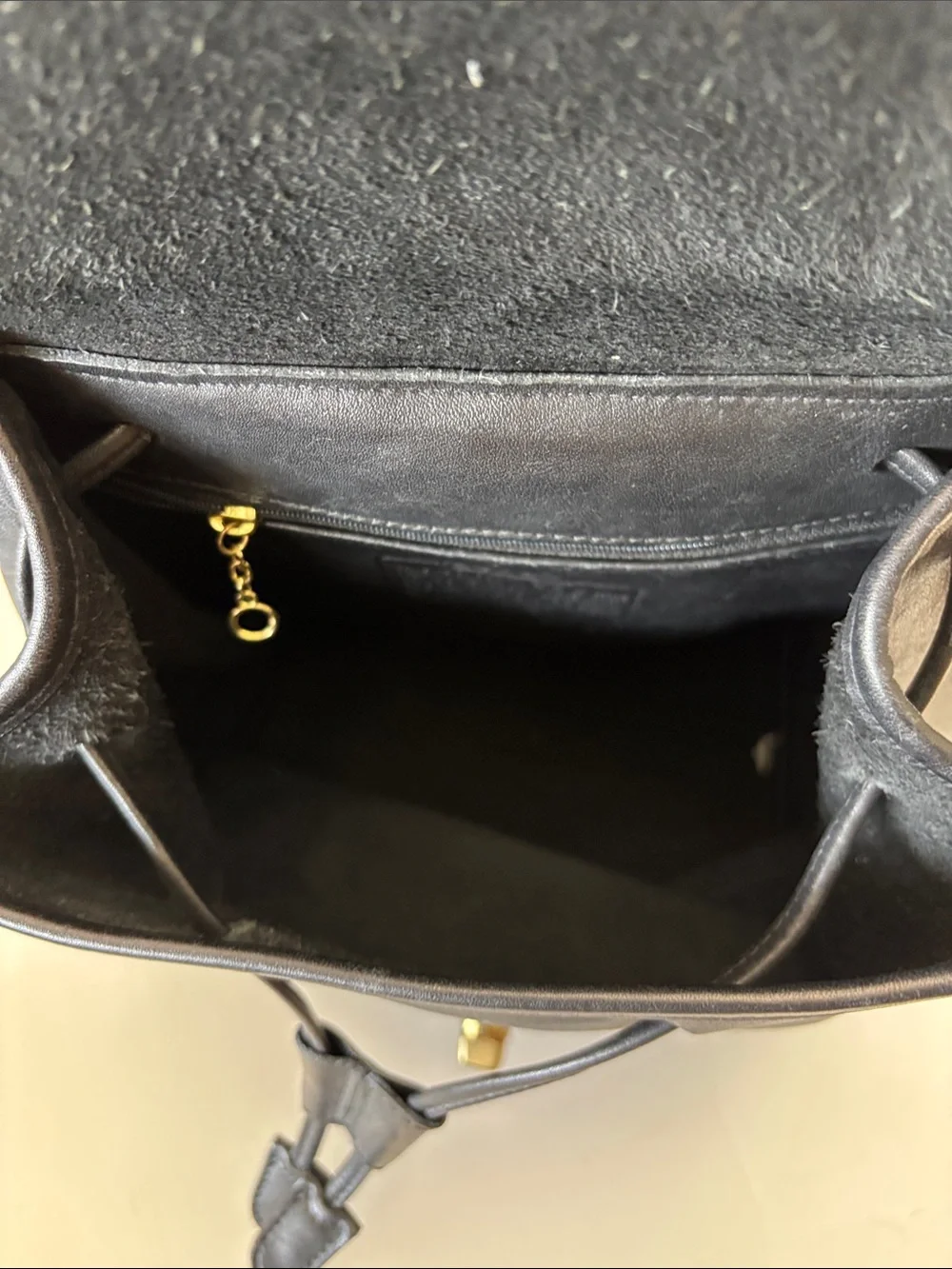 Coach Costa Rica 9791 Black Leather Day Pack Backpack with Gold Turnlock